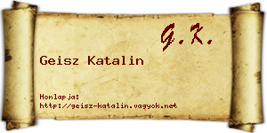 Geisz Katalin névjegykártya